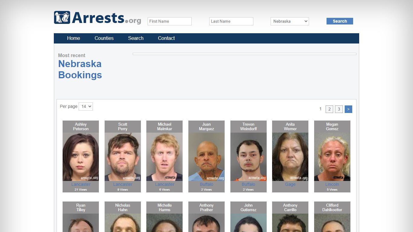 Nebraska Arrests and Inmate Search